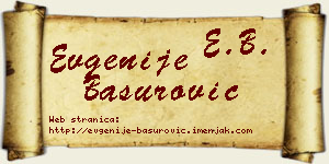 Evgenije Basurović vizit kartica